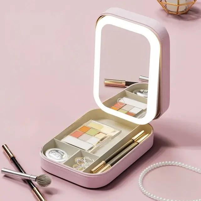 LED Mirror Makeup Storage Box - Shop A Present