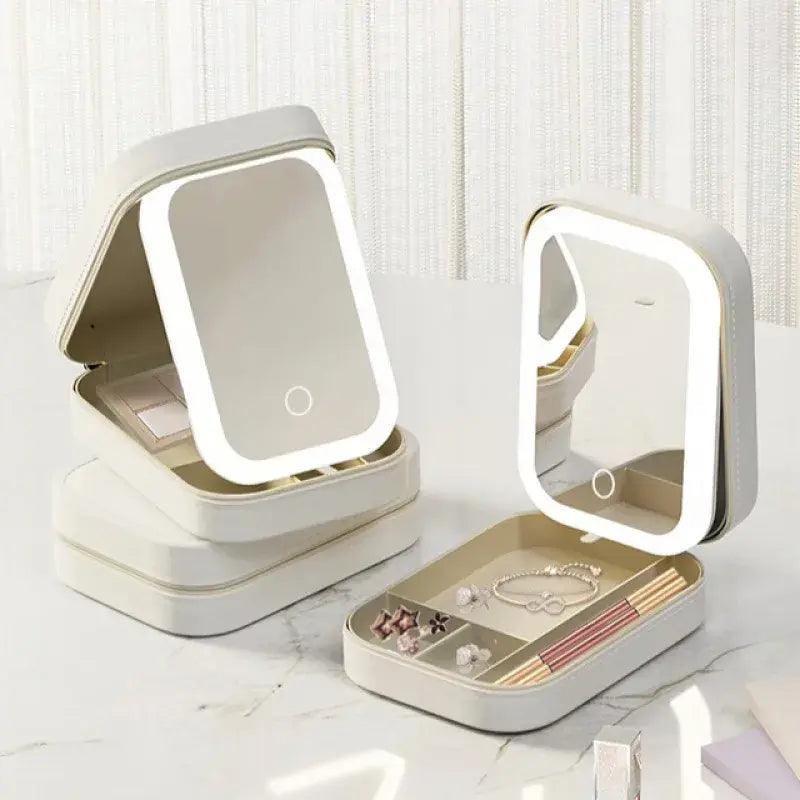 LED Mirror Makeup Storage Box - Shop A Present