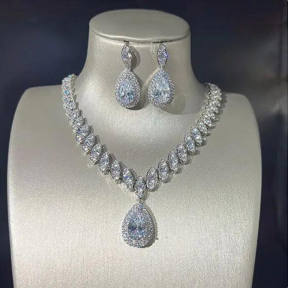 Zircon Necklace & Earring Set - Shop A Present