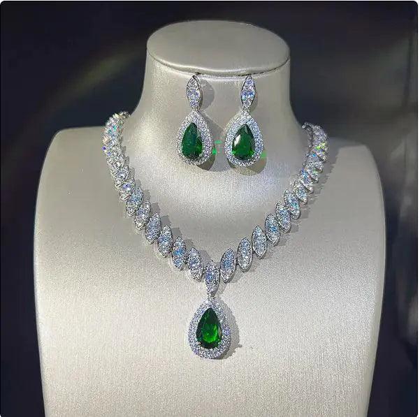 Zircon Necklace & Earring Set - Shop A Present