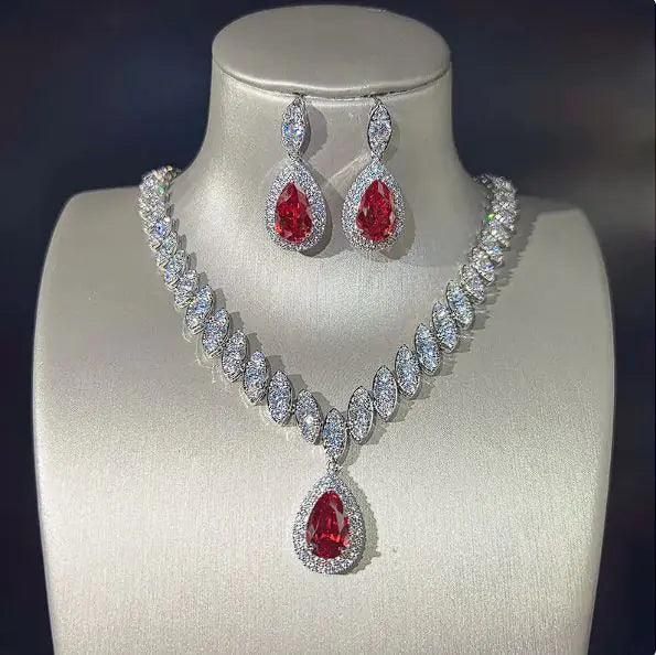 Zircon Necklace & Earring Set - Shop A Present